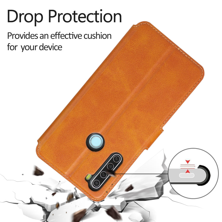 For Xiaomi Redmi Note 8 Calf Texture Magnetic Buckle Horizontal Flip Leather Case with Holder & Card Slots & Wallet & Photo Frame