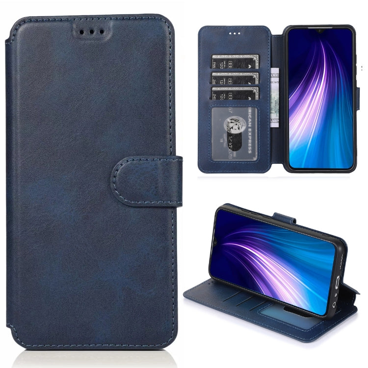 For Xiaomi Redmi Note 8 Calf Texture Magnetic Buckle Horizontal Flip Leather Case with Holder & Card Slots & Wallet & Photo Frame