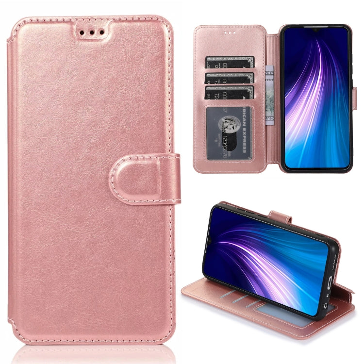 For Xiaomi Redmi Note 8 Calf Texture Magnetic Buckle Horizontal Flip Leather Case with Holder & Card Slots & Wallet & Photo Frame