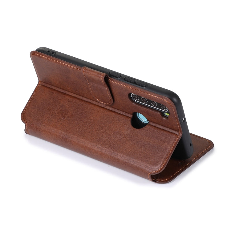 For Xiaomi Redmi Note 8 Calf Texture Magnetic Buckle Horizontal Flip Leather Case with Holder & Card Slots & Wallet & Photo Frame