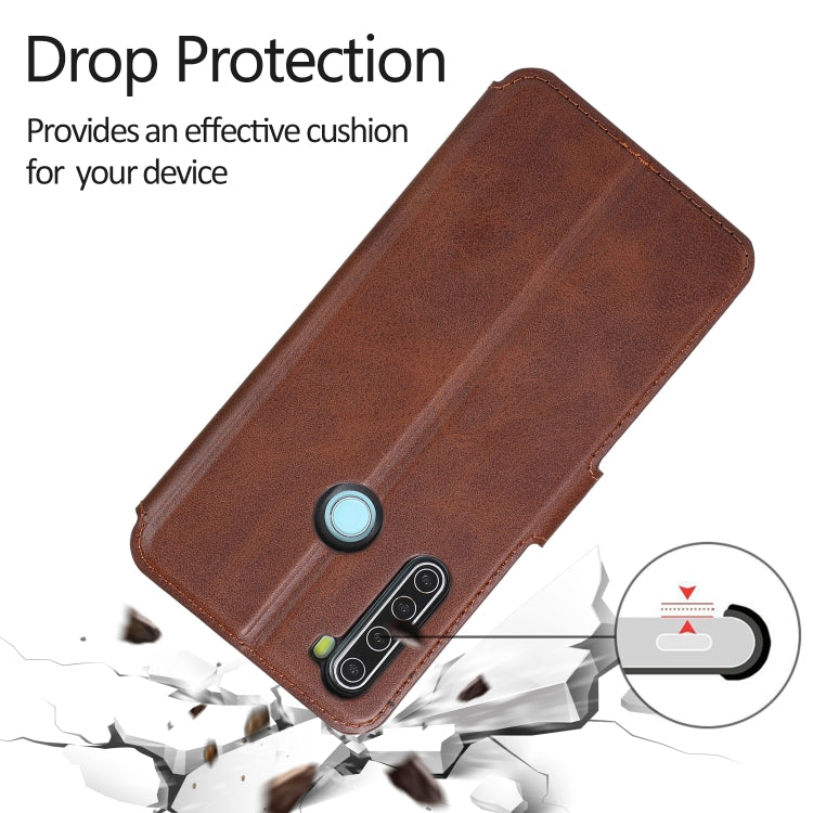 For Xiaomi Redmi Note 8 Calf Texture Magnetic Buckle Horizontal Flip Leather Case with Holder & Card Slots & Wallet & Photo Frame