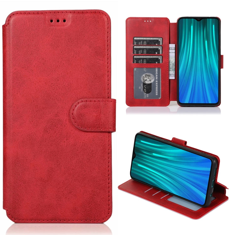 For Xiaomi Redmi Note 8 Pro Calf Texture Magnetic Buckle Horizontal Flip Leather Case with Holder & Card Slots & Wallet & Photo Frame