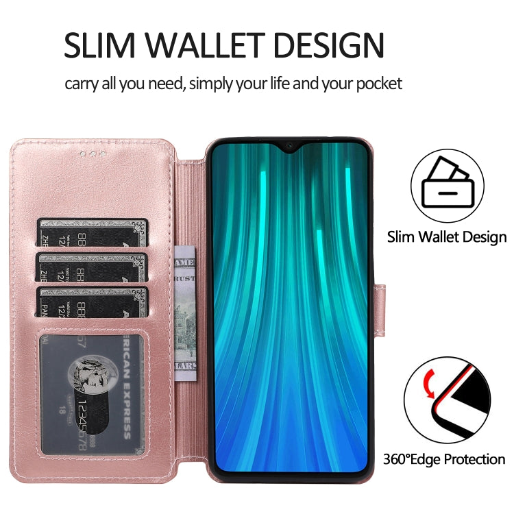 For Xiaomi Redmi Note 8 Pro Calf Texture Magnetic Buckle Horizontal Flip Leather Case with Holder & Card Slots & Wallet & Photo Frame