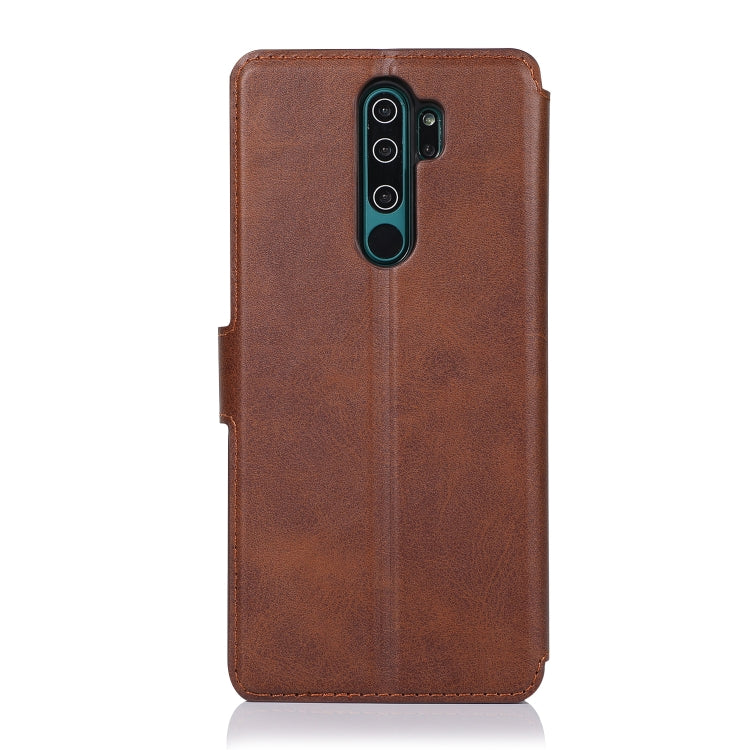 For Xiaomi Redmi Note 8 Pro Calf Texture Magnetic Buckle Horizontal Flip Leather Case with Holder & Card Slots & Wallet & Photo Frame