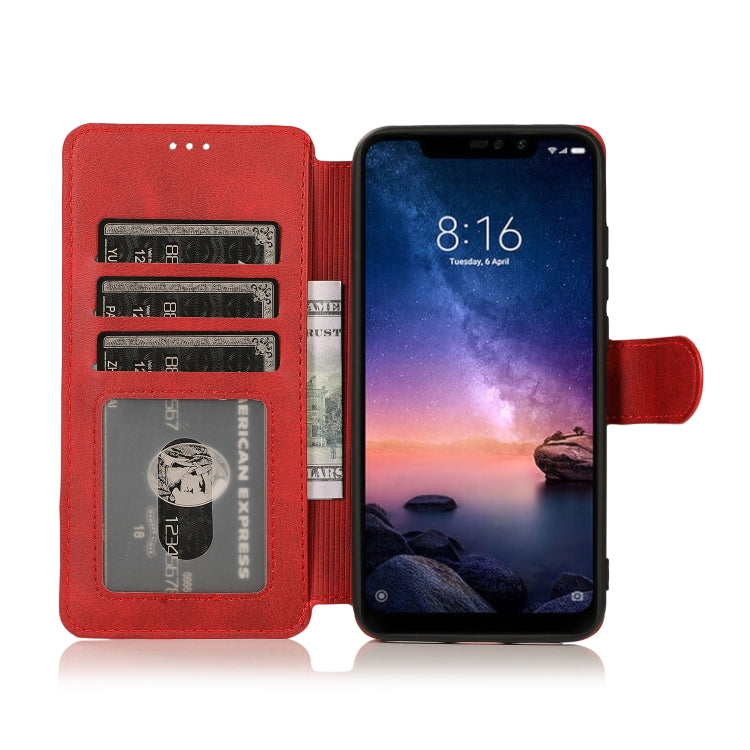 For Xiaomi Redmi 6 Pro Calf Texture Magnetic Buckle Horizontal Flip Leather Case with Holder & Card Slots & Wallet & Photo Frame