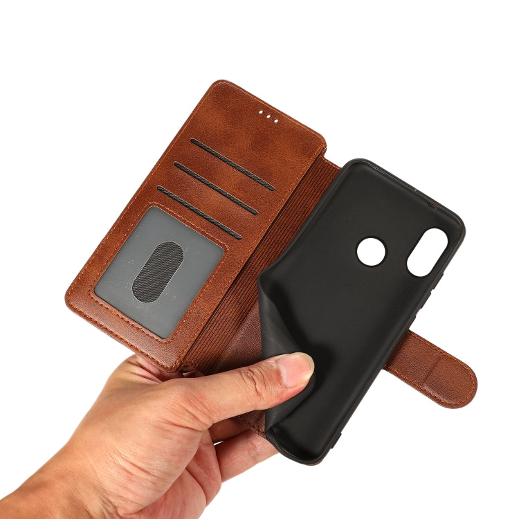 For Xiaomi Redmi 6 Pro Calf Texture Magnetic Buckle Horizontal Flip Leather Case with Holder & Card Slots & Wallet & Photo Frame