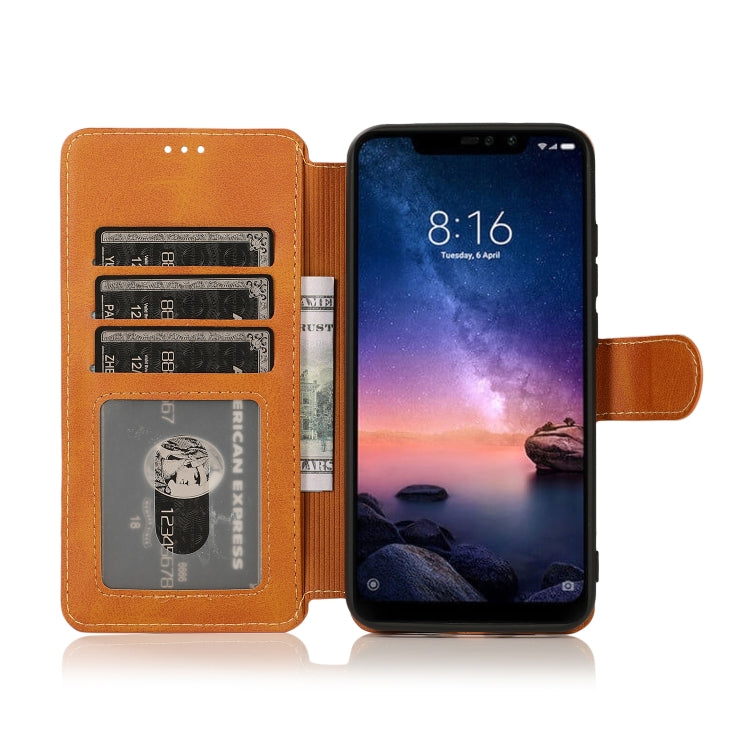For Xiaomi Redmi 6 Pro Calf Texture Magnetic Buckle Horizontal Flip Leather Case with Holder & Card Slots & Wallet & Photo Frame