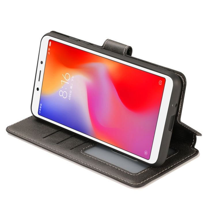 For Xiaomi Redmi 6A Calf Texture Magnetic Buckle Horizontal Flip Leather Case with Holder & Card Slots & Wallet & Photo Frame