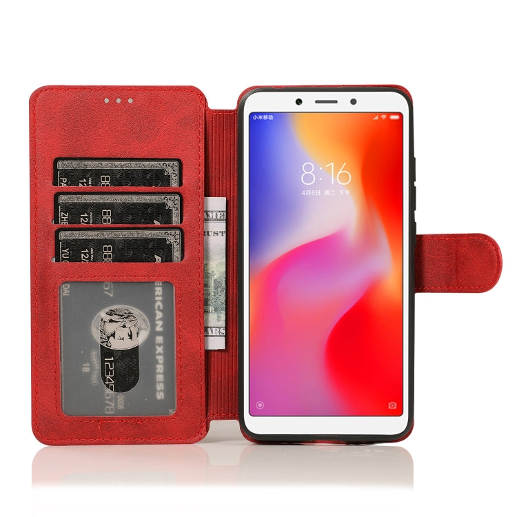 For Xiaomi Redmi 6A Calf Texture Magnetic Buckle Horizontal Flip Leather Case with Holder & Card Slots & Wallet & Photo Frame