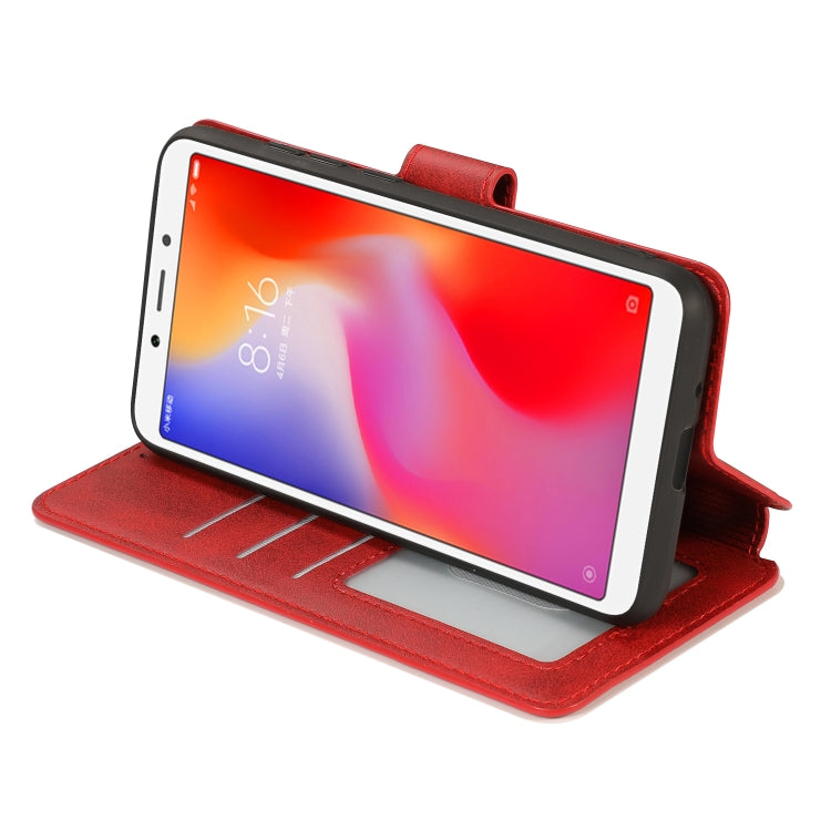 For Xiaomi Redmi 6A Calf Texture Magnetic Buckle Horizontal Flip Leather Case with Holder & Card Slots & Wallet & Photo Frame