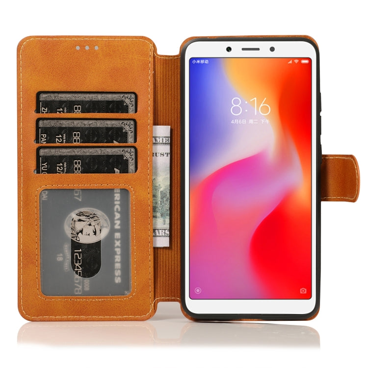 For Xiaomi Redmi 6A Calf Texture Magnetic Buckle Horizontal Flip Leather Case with Holder & Card Slots & Wallet & Photo Frame