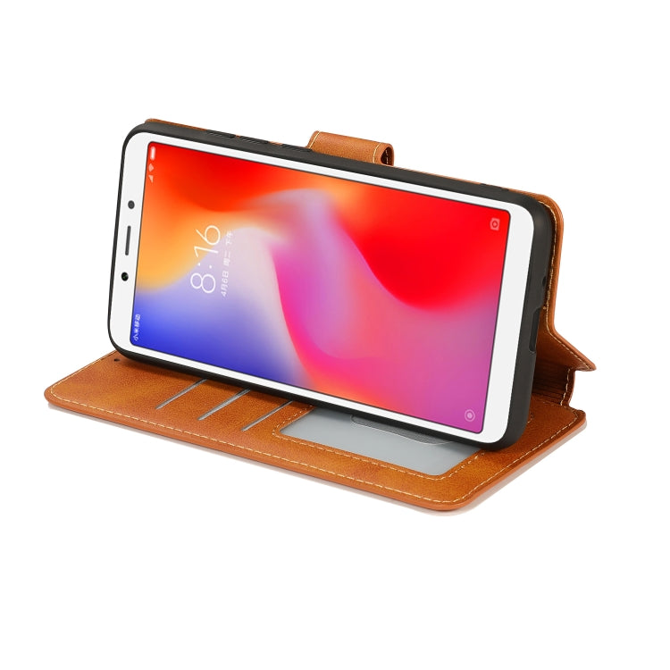 For Xiaomi Redmi 6A Calf Texture Magnetic Buckle Horizontal Flip Leather Case with Holder & Card Slots & Wallet & Photo Frame