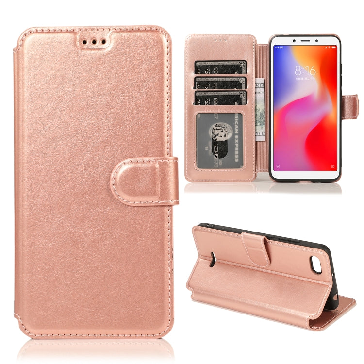 For Xiaomi Redmi 6A Calf Texture Magnetic Buckle Horizontal Flip Leather Case with Holder & Card Slots & Wallet & Photo Frame