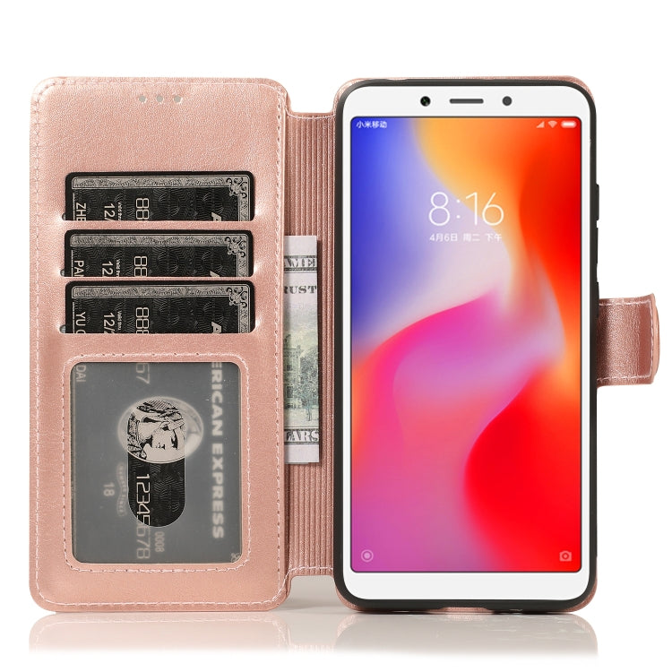For Xiaomi Redmi 6A Calf Texture Magnetic Buckle Horizontal Flip Leather Case with Holder & Card Slots & Wallet & Photo Frame