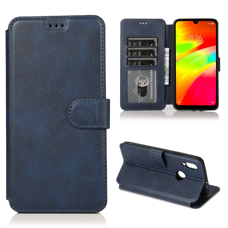 For Xiaomi Redmi 7 Calf Texture Magnetic Buckle Horizontal Flip Leather Case with Holder & Card Slots & Wallet & Photo Frame