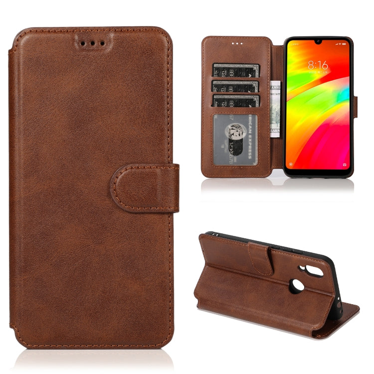 For Xiaomi Redmi 7 Calf Texture Magnetic Buckle Horizontal Flip Leather Case with Holder & Card Slots & Wallet & Photo Frame