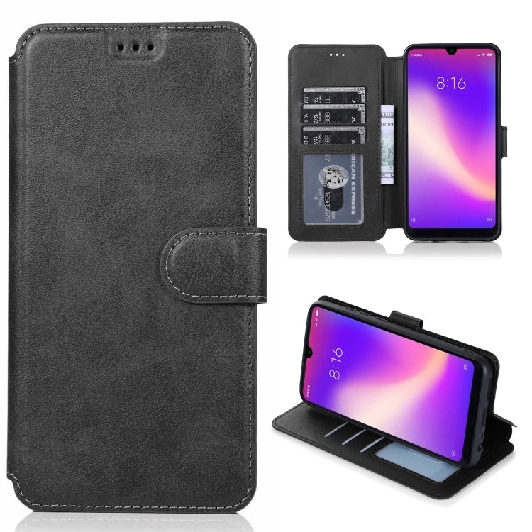 For Xiaomi Redmi 8 Calf Texture Magnetic Buckle Horizontal Flip Leather Case with Holder & Card Slots & Wallet & Photo Frame