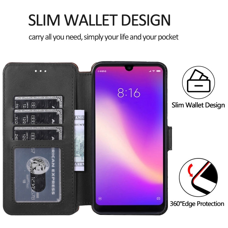 For Xiaomi Redmi 8 Calf Texture Magnetic Buckle Horizontal Flip Leather Case with Holder & Card Slots & Wallet & Photo Frame