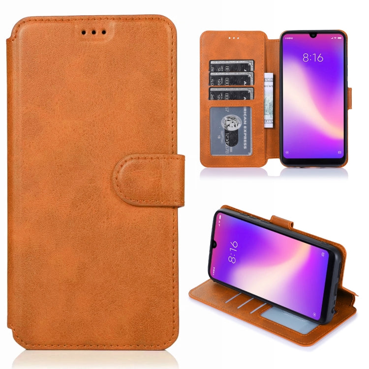 For Xiaomi Redmi 8 Calf Texture Magnetic Buckle Horizontal Flip Leather Case with Holder & Card Slots & Wallet & Photo Frame