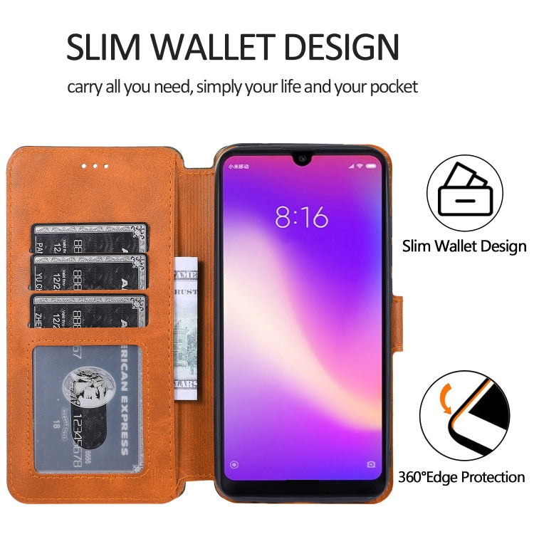 For Xiaomi Redmi 8 Calf Texture Magnetic Buckle Horizontal Flip Leather Case with Holder & Card Slots & Wallet & Photo Frame