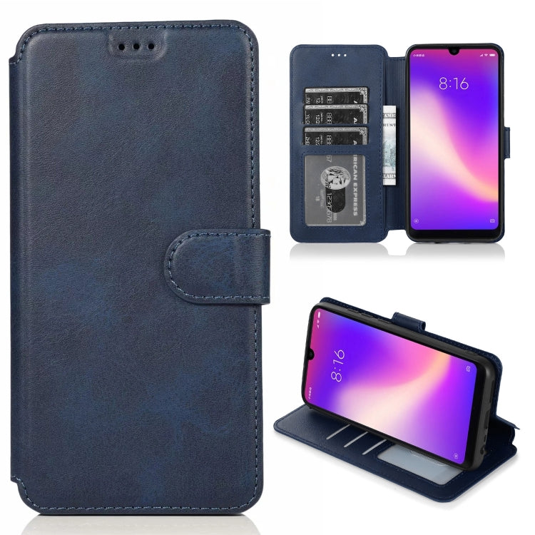For Xiaomi Redmi 8 Calf Texture Magnetic Buckle Horizontal Flip Leather Case with Holder & Card Slots & Wallet & Photo Frame