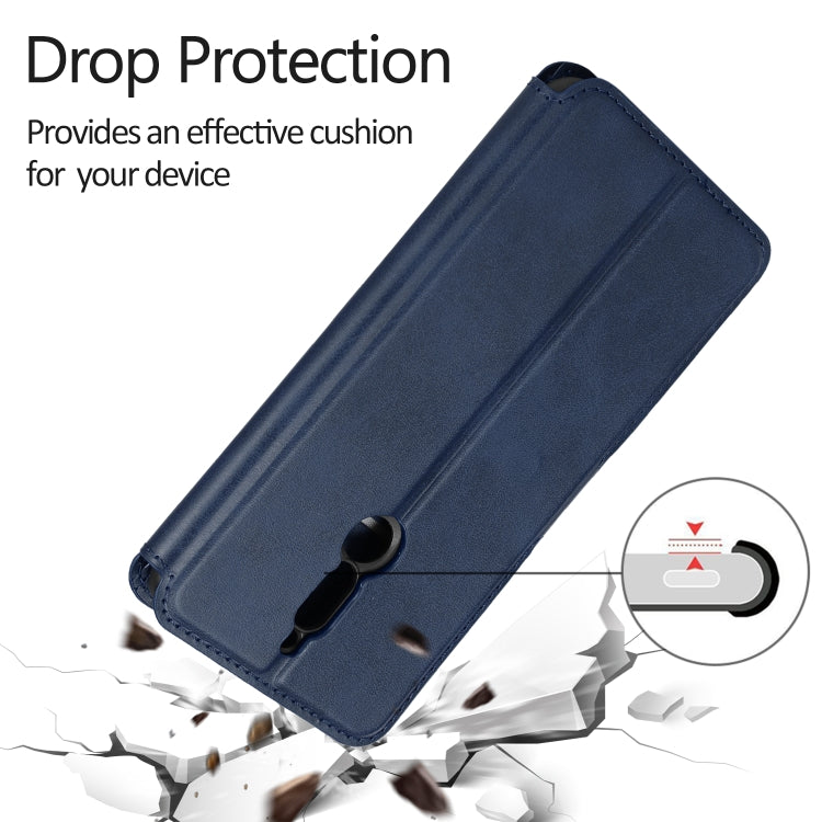 For Xiaomi Redmi 8 Calf Texture Magnetic Buckle Horizontal Flip Leather Case with Holder & Card Slots & Wallet & Photo Frame