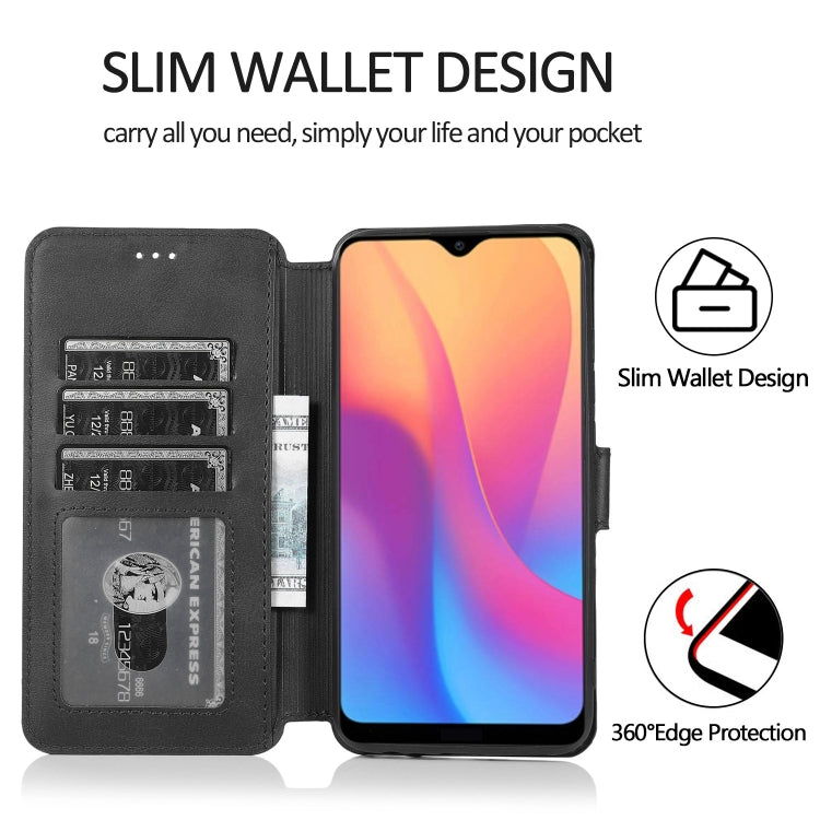 For Xiaomi Redmi 8A Calf Texture Magnetic Buckle Horizontal Flip Leather Case with Holder & Card Slots & Wallet & Photo Frame