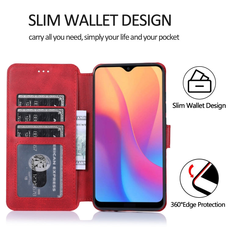 For Xiaomi Redmi 8A Calf Texture Magnetic Buckle Horizontal Flip Leather Case with Holder & Card Slots & Wallet & Photo Frame