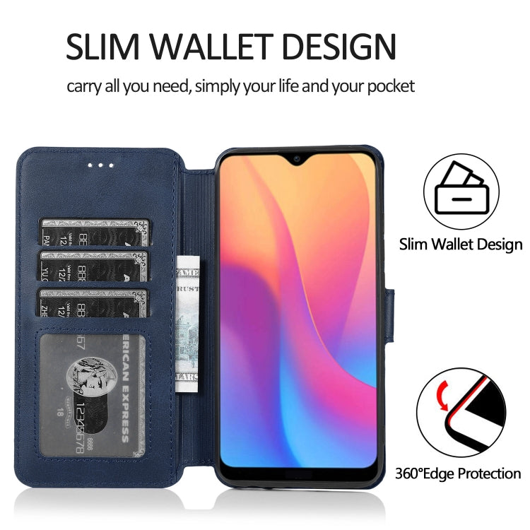 For Xiaomi Redmi 8A Calf Texture Magnetic Buckle Horizontal Flip Leather Case with Holder & Card Slots & Wallet & Photo Frame