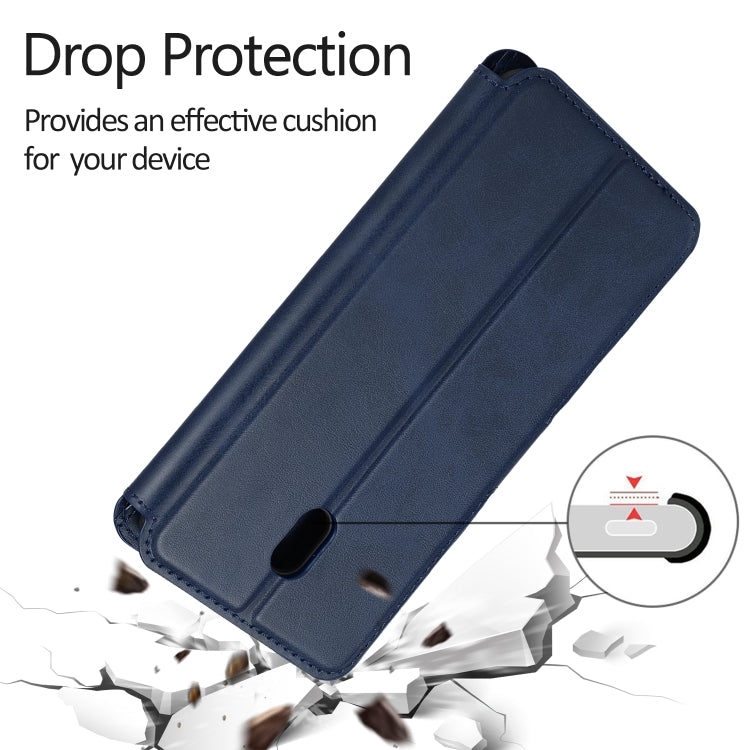For Xiaomi Redmi 8A Calf Texture Magnetic Buckle Horizontal Flip Leather Case with Holder & Card Slots & Wallet & Photo Frame