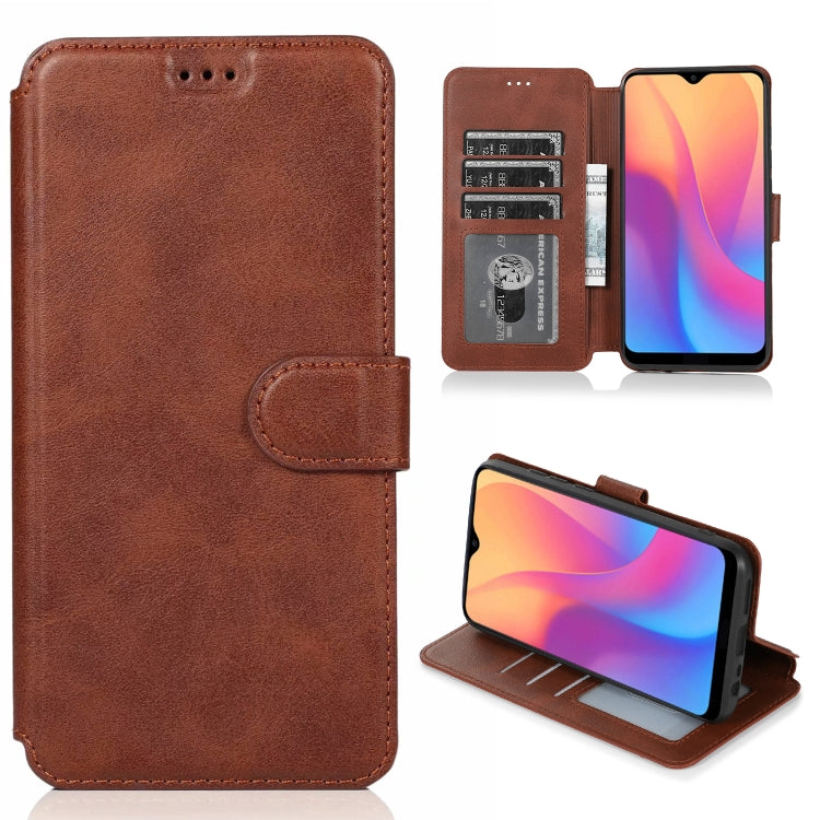 For Xiaomi Redmi 8A Calf Texture Magnetic Buckle Horizontal Flip Leather Case with Holder & Card Slots & Wallet & Photo Frame