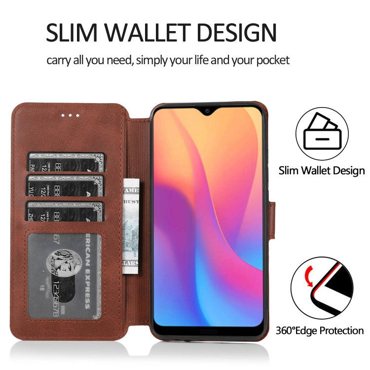 For Xiaomi Redmi 8A Calf Texture Magnetic Buckle Horizontal Flip Leather Case with Holder & Card Slots & Wallet & Photo Frame