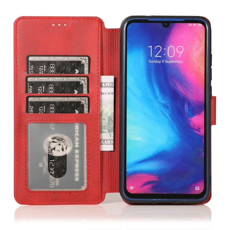 For Xiaomi Redmi Note 7 Calf Texture Magnetic Buckle Horizontal Flip Leather Case with Holder & Card Slots & Wallet & Photo Frame