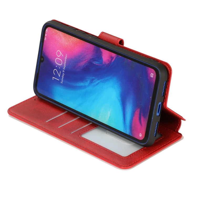 For Xiaomi Redmi Note 7 Calf Texture Magnetic Buckle Horizontal Flip Leather Case with Holder & Card Slots & Wallet & Photo Frame