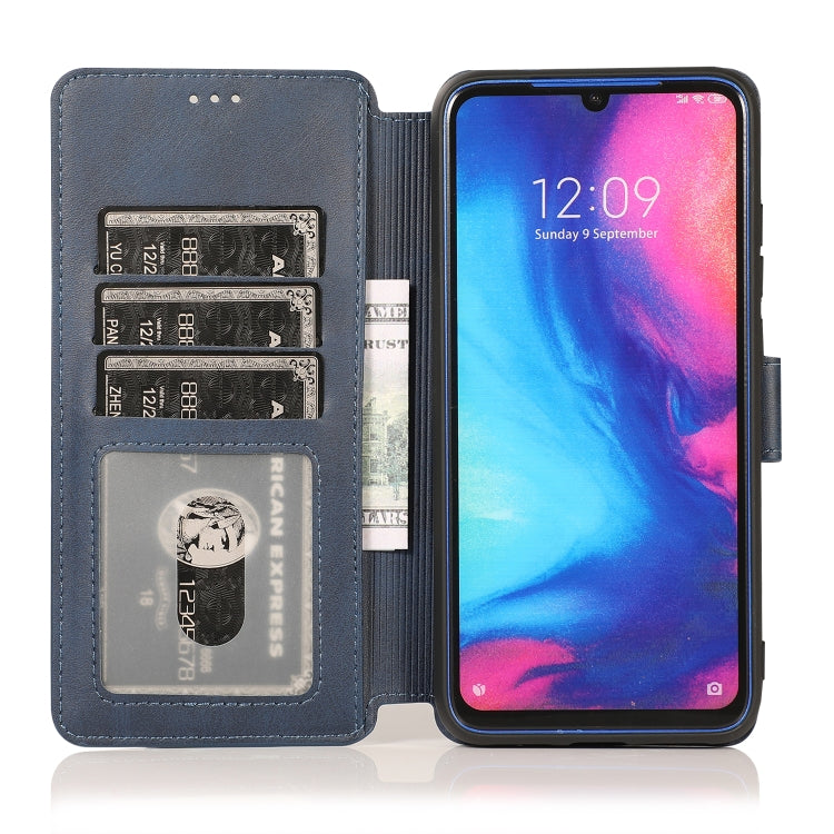 For Xiaomi Redmi Note 7 Calf Texture Magnetic Buckle Horizontal Flip Leather Case with Holder & Card Slots & Wallet & Photo Frame
