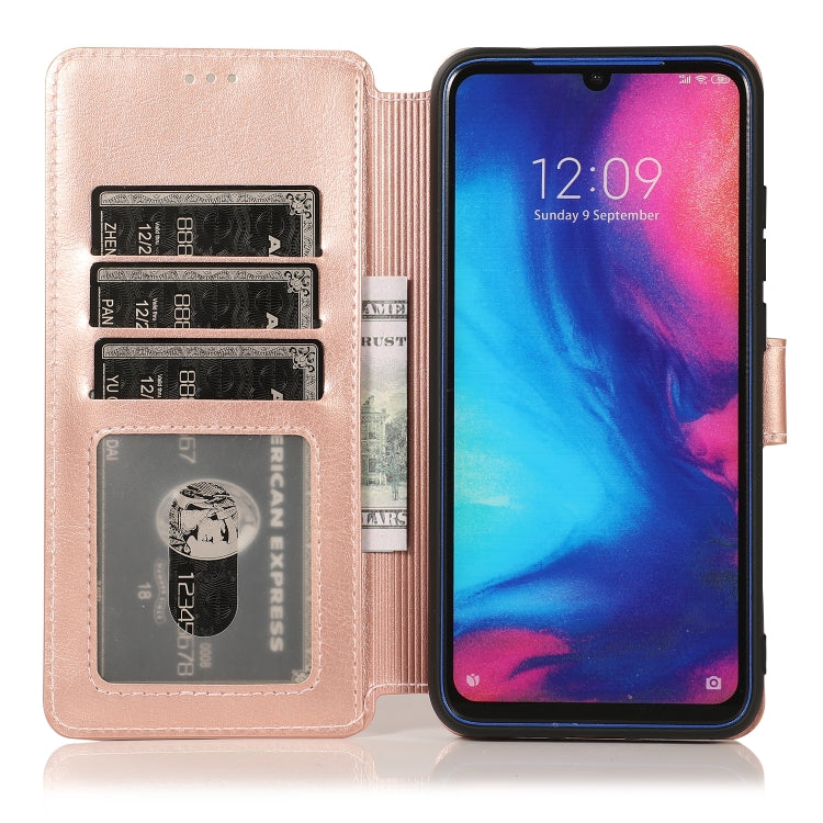 For Xiaomi Redmi Note 7 Calf Texture Magnetic Buckle Horizontal Flip Leather Case with Holder & Card Slots & Wallet & Photo Frame