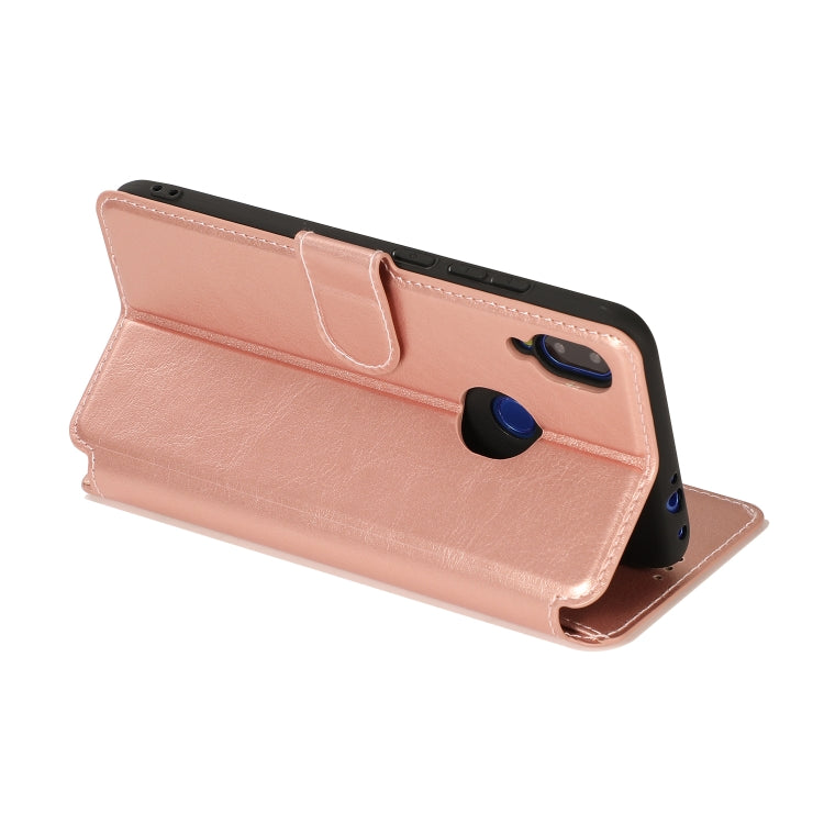 For Xiaomi Redmi Note 7 Calf Texture Magnetic Buckle Horizontal Flip Leather Case with Holder & Card Slots & Wallet & Photo Frame