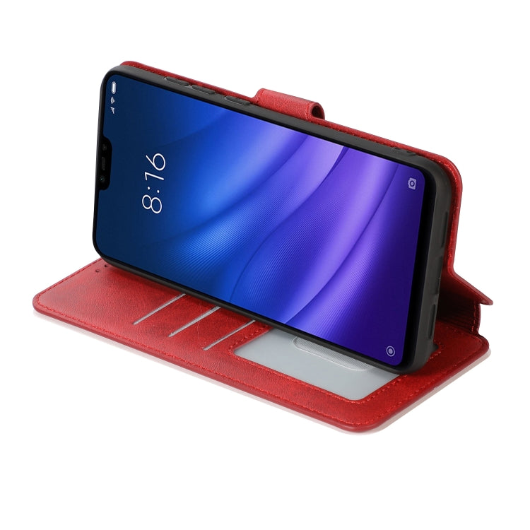 For Xiaomi Mi 8 Calf Texture Magnetic Buckle Horizontal Flip Leather Case with Holder & Card Slots & Wallet & Photo Frame
