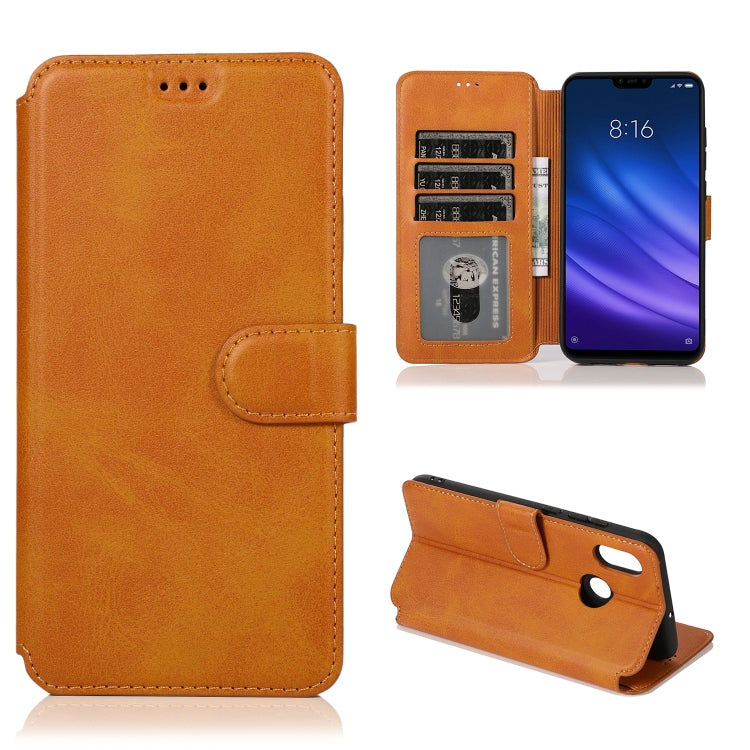 For Xiaomi Mi 8 Calf Texture Magnetic Buckle Horizontal Flip Leather Case with Holder & Card Slots & Wallet & Photo Frame
