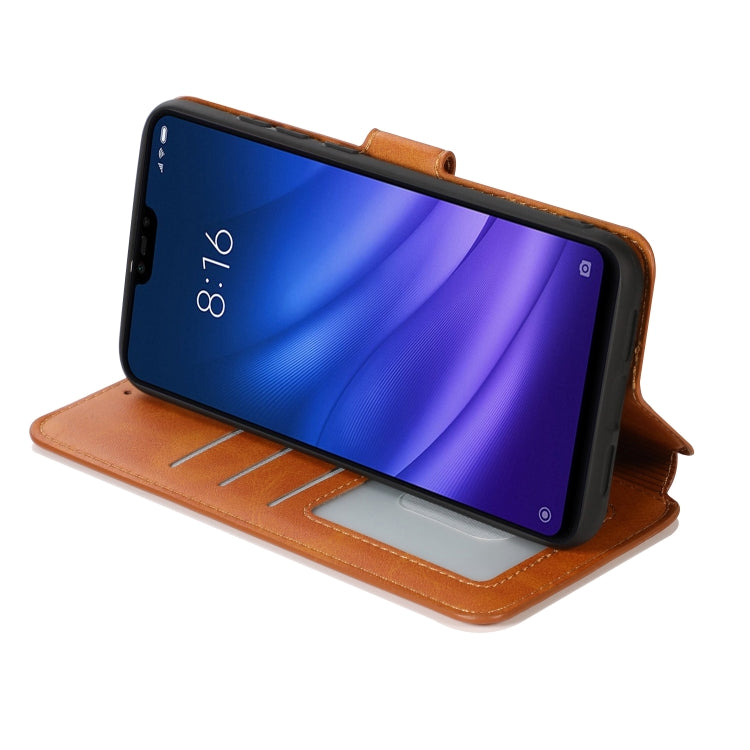 For Xiaomi Mi 8 Calf Texture Magnetic Buckle Horizontal Flip Leather Case with Holder & Card Slots & Wallet & Photo Frame