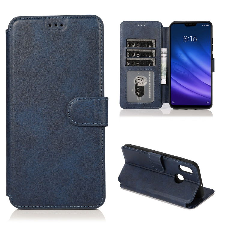 For Xiaomi Mi 8 Calf Texture Magnetic Buckle Horizontal Flip Leather Case with Holder & Card Slots & Wallet & Photo Frame