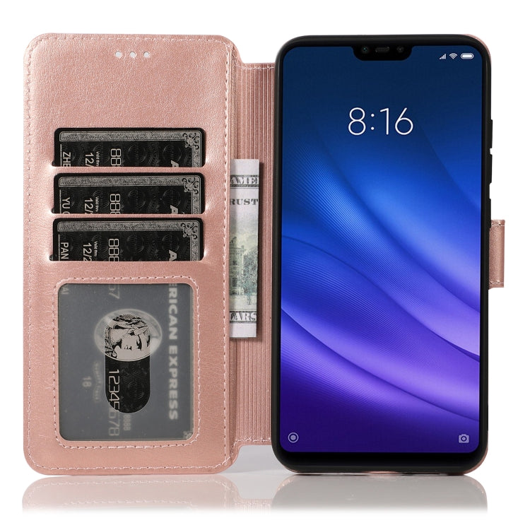 For Xiaomi Mi 8 Calf Texture Magnetic Buckle Horizontal Flip Leather Case with Holder & Card Slots & Wallet & Photo Frame