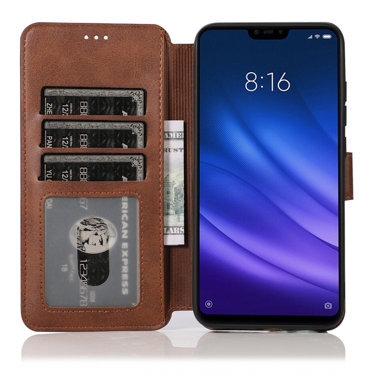 For Xiaomi Mi 8 Calf Texture Magnetic Buckle Horizontal Flip Leather Case with Holder & Card Slots & Wallet & Photo Frame