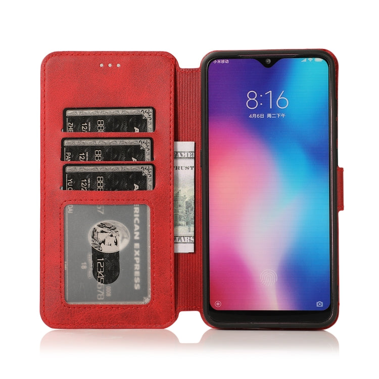 For Xiaomi Mi 9 Calf Texture Magnetic Buckle Horizontal Flip Leather Case with Holder & Card Slots & Wallet & Photo Frame