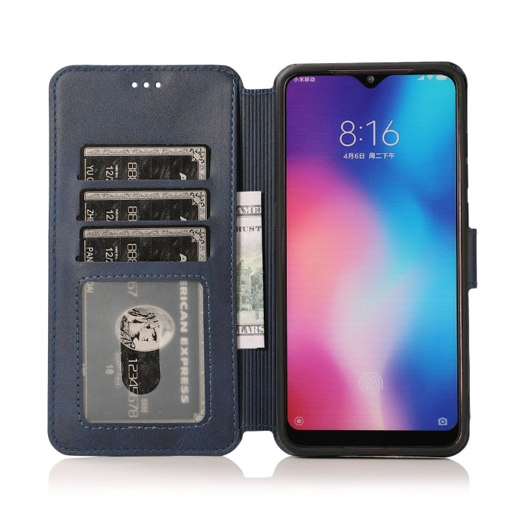 For Xiaomi Mi 9 Calf Texture Magnetic Buckle Horizontal Flip Leather Case with Holder & Card Slots & Wallet & Photo Frame