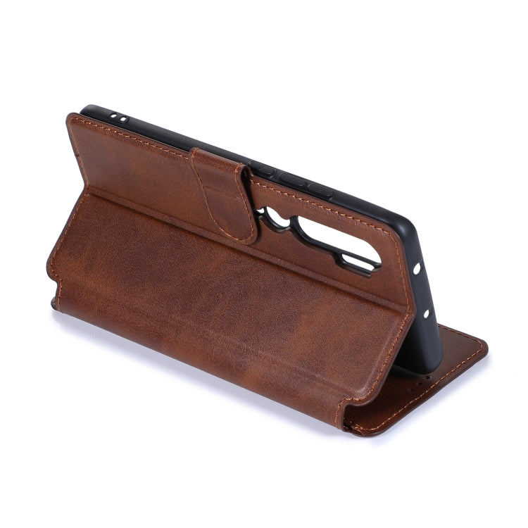 For Xiaomi Mi CC9 Pro Calf Texture Magnetic Buckle Horizontal Flip Leather Case with Holder & Card Slots & Wallet & Photo Frame