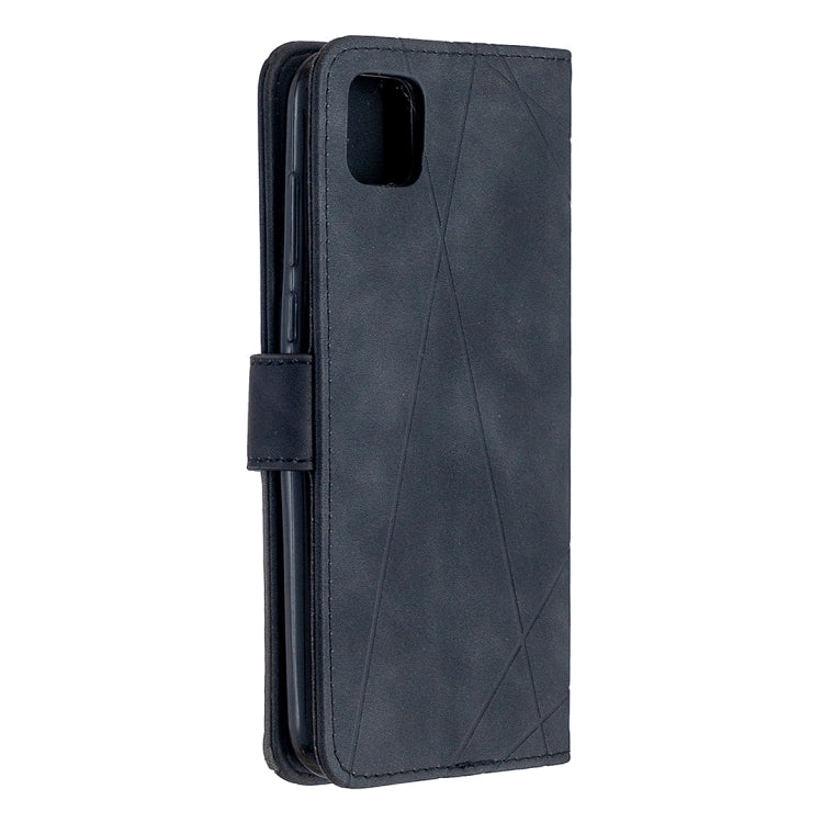 For Huawei Y5p Rhombus Texture Magnetic Buckle Horizontal Flip Leather Case with Holder & Card Slots & Wallet & Photo Frame