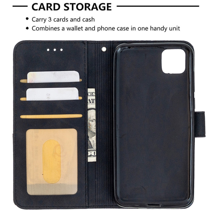 For Huawei Y5p Rhombus Texture Magnetic Buckle Horizontal Flip Leather Case with Holder & Card Slots & Wallet & Photo Frame