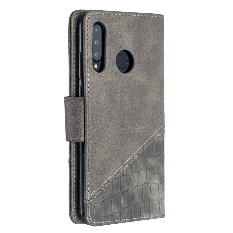 For Huawei P30 Lite Matching Color Crocodile Texture Horizontal Flip PU Leather Case with Holder & Card Slots & Wallet