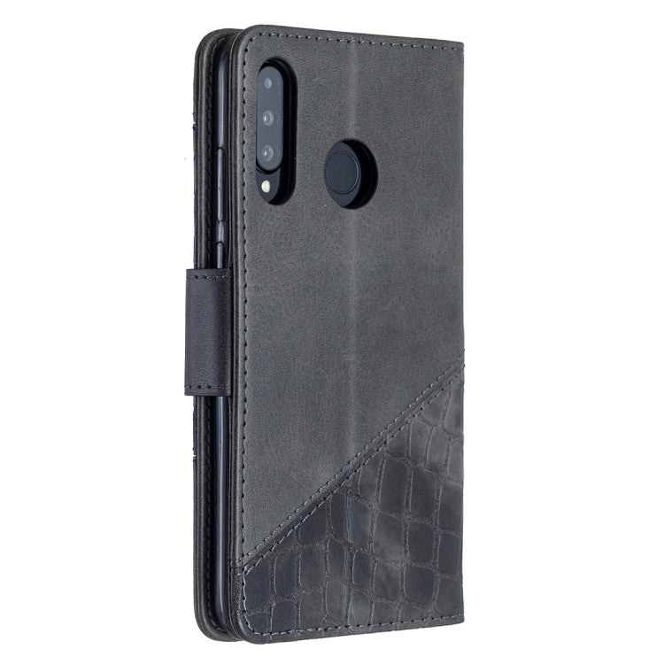 For Huawei P30 Lite Matching Color Crocodile Texture Horizontal Flip PU Leather Case with Holder & Card Slots & Wallet